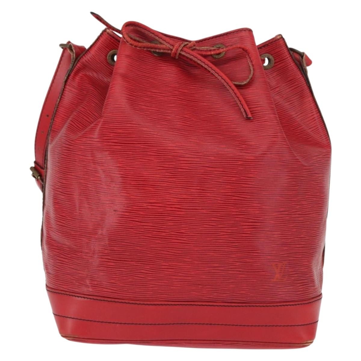 Louis Vuitton Noe Handbag Epi Leather Red Leather Shoulder Bag Bag (Pre-Owned)