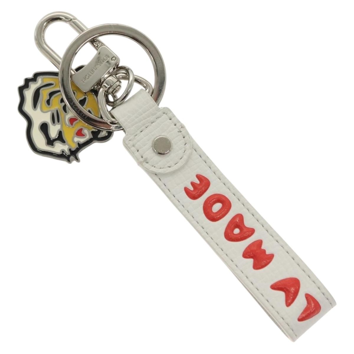 Louis Vuitton Animal Family Bag Charm And Key Holder Metal With Leather White Metal Charms And Keychains Accessory (Pre-Owned)