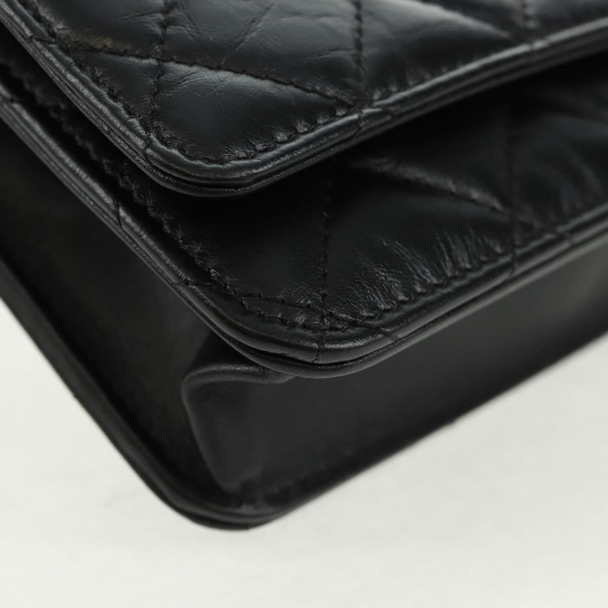 Chanel Lucky Charms Reissue 2.55 Flap Bag Leather Black Leather Shoulder Bag Bag (Pre-Owned)
