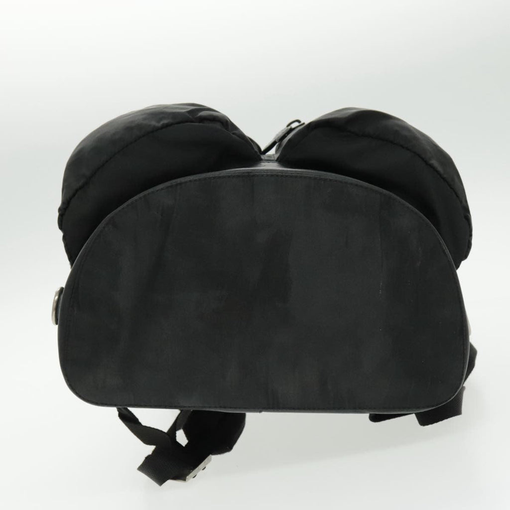 Prada Double Front Pocket Backpack Tessuto Black Nylon Backpack Bag (Pre-Owned)