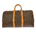 Louis Vuitton Keepall Bag Monogram Canvas Brown Canvas Travel Bag Bag (Pre-Owned)