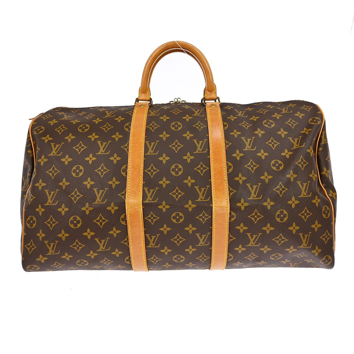 Louis Vuitton Keepall Bag Monogram Canvas Brown Canvas Travel Bag Bag (Pre-Owned)