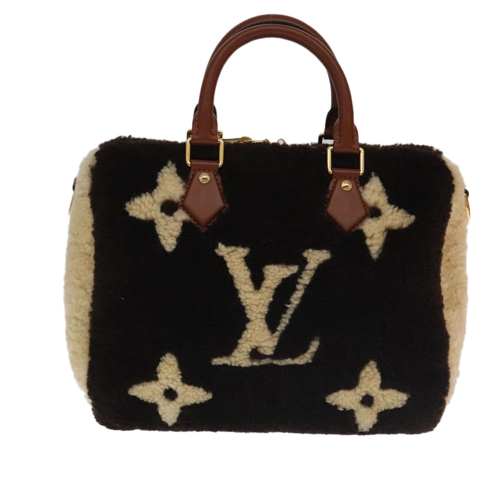 Louis Vuitton Speedy Bandouliere Bag Monogram Giant Teddy Fleece Brown Fur Shoulder Bag Bag (Pre-Owned)