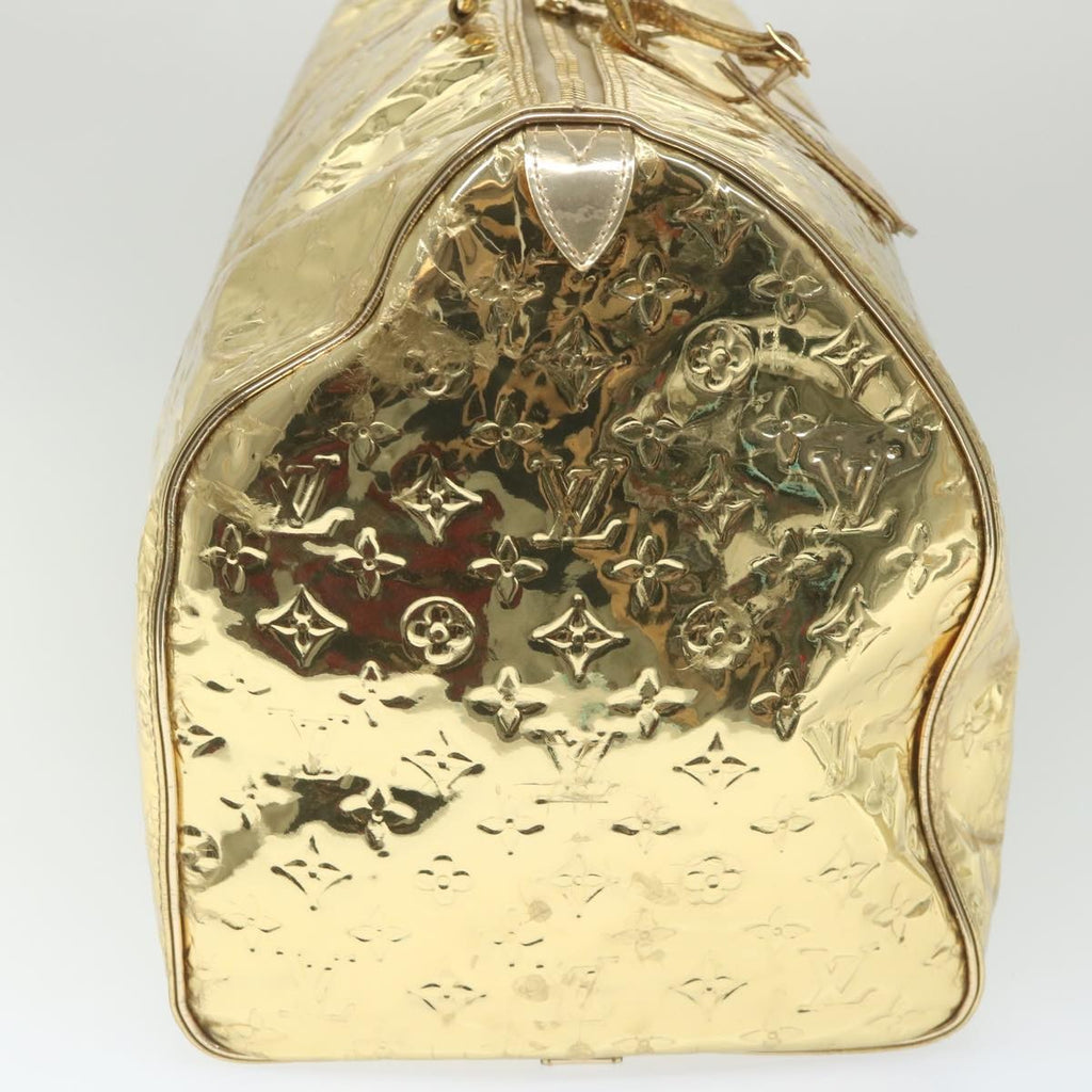 Louis Vuitton Keepall Bag Monogram Miroir Pvc Gold Patent_Leather Travel Bag Bag (Pre-Owned)