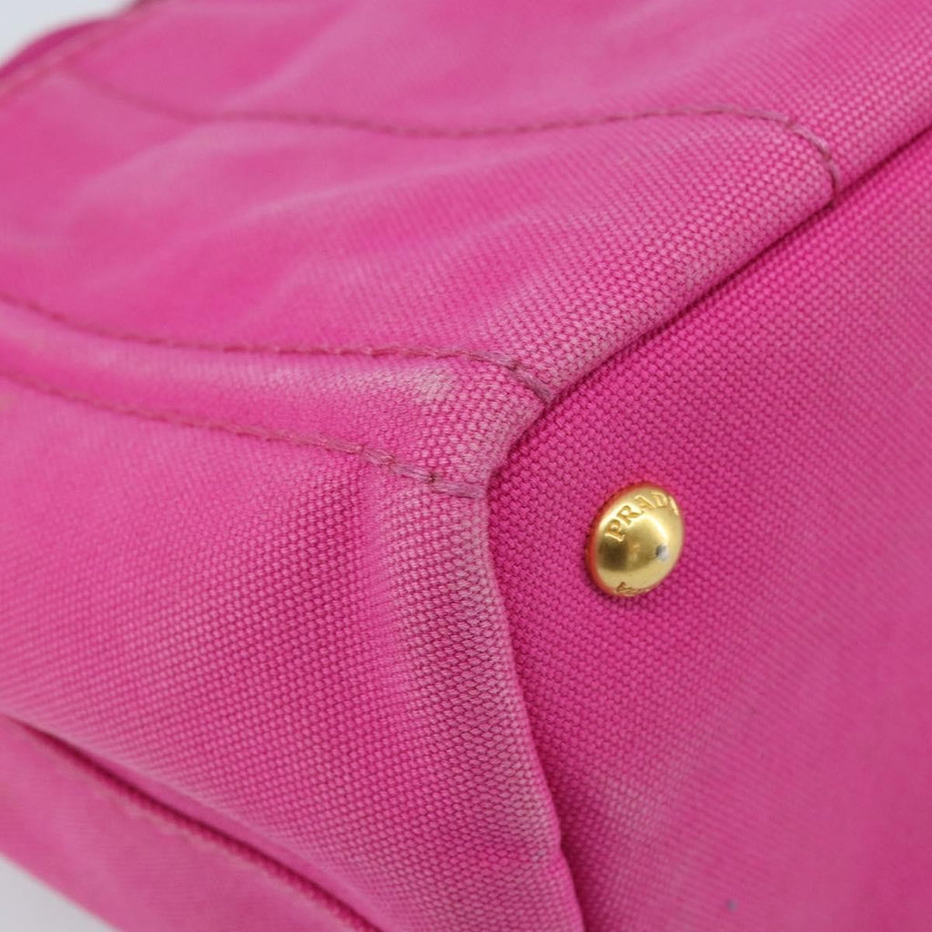 Prada Canapa Tote Canvas Pink Canvas Tote Bag Bag (Pre-Owned)