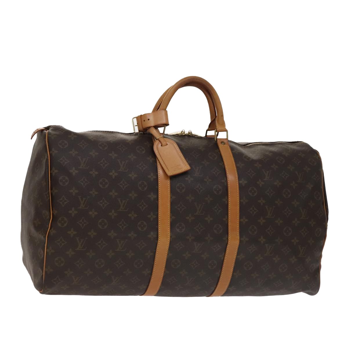 Louis Vuitton Keepall Bag Monogram Canvas Brown Canvas Travel Bag Bag (Pre-Owned)
