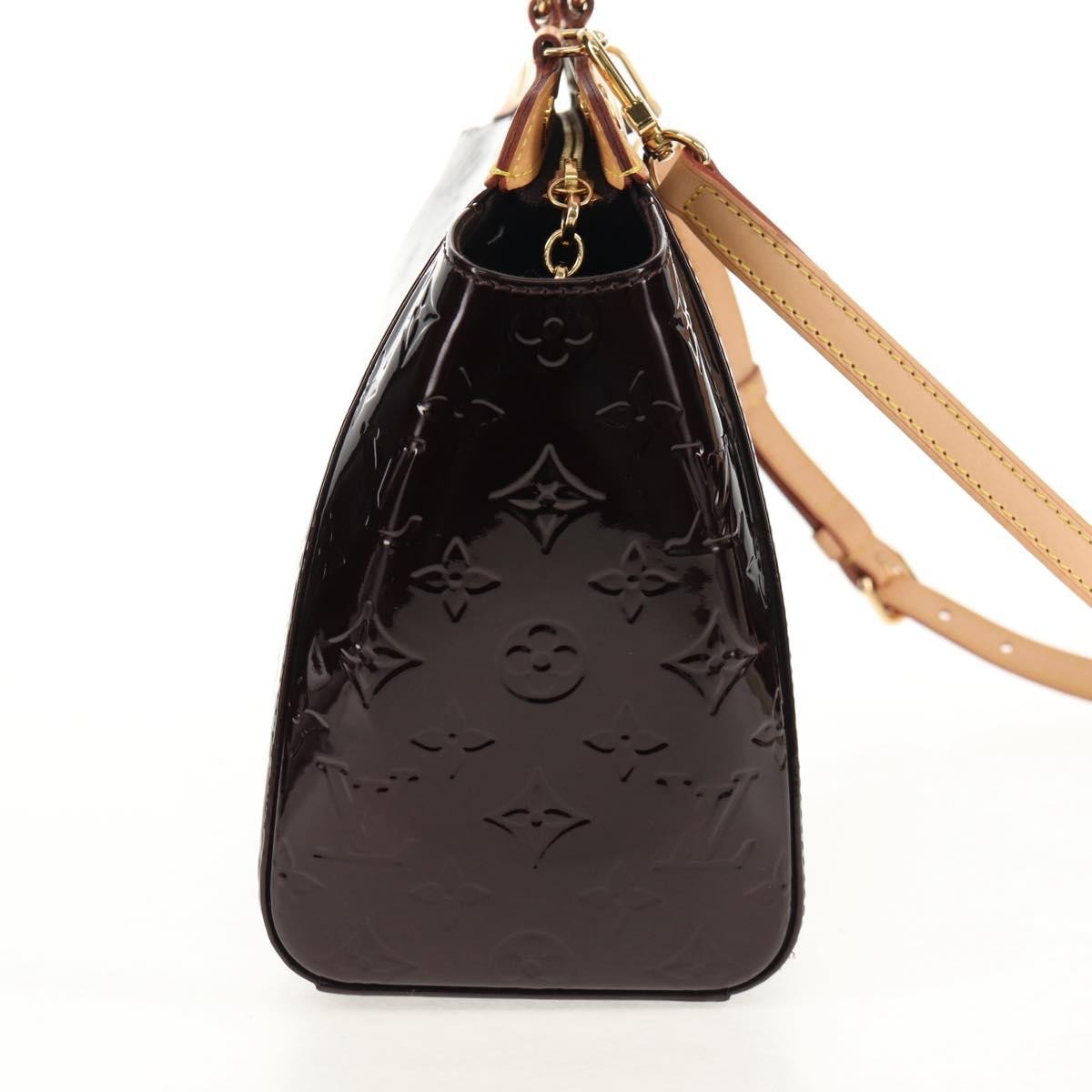 Louis Vuitton Brea Handbag Monogram Vernis Burgundy Patent_Leather Handbag (Pre-Owned)