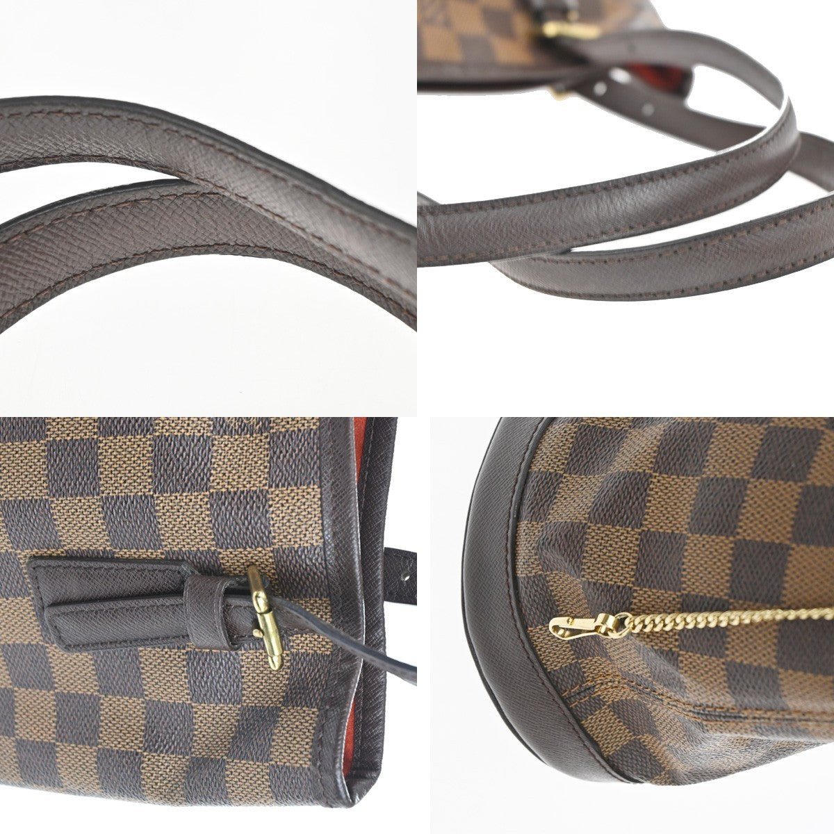 Louis Vuitton Marais Bucket Bag Damier Brown Leather Shoulder Bag Bag (Pre-Owned)