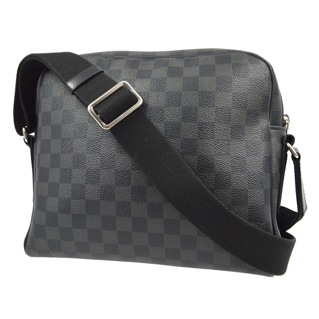 Louis Vuitton Dayton Reporter Bag Damier Graphite Black Canvas Shoulder Bag Bag (Pre-Owned)
