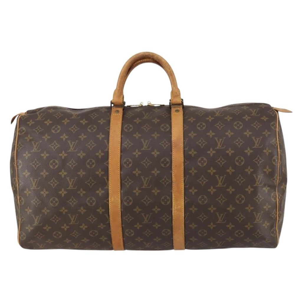 Louis Vuitton Keepall Bag Monogram Canvas Brown Canvas Travel Bag Bag (Pre-Owned)