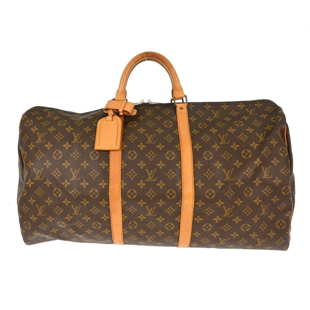 Louis Vuitton Keepall Bag Monogram Canvas Brown Canvas Travel Bag Bag (Pre-Owned)