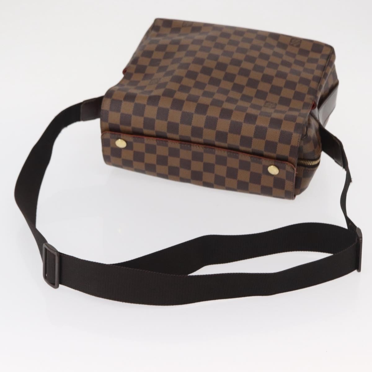 Louis Vuitton Naviglio Handbag Damier Brown Canvas Shoulder Bag Bag (Pre-Owned)