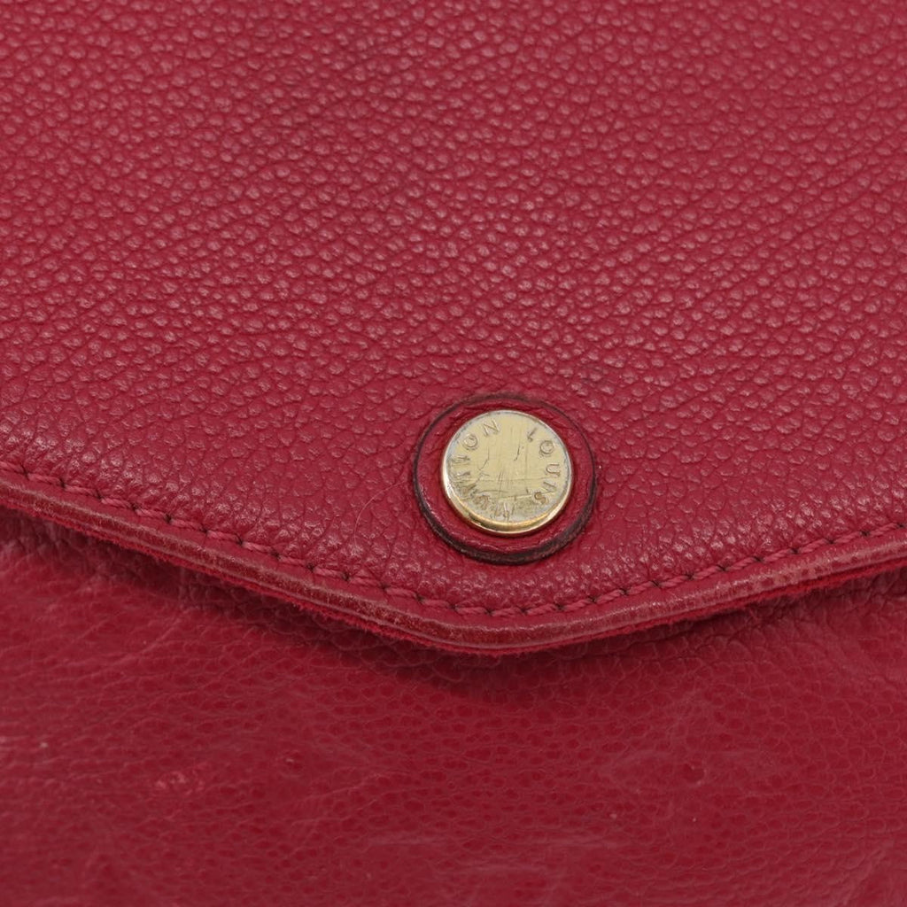 Louis Vuitton Twice Handbag Monogram Empreinte Leather Burgundy Leather Shoulder Bag Bag (Pre-Owned)