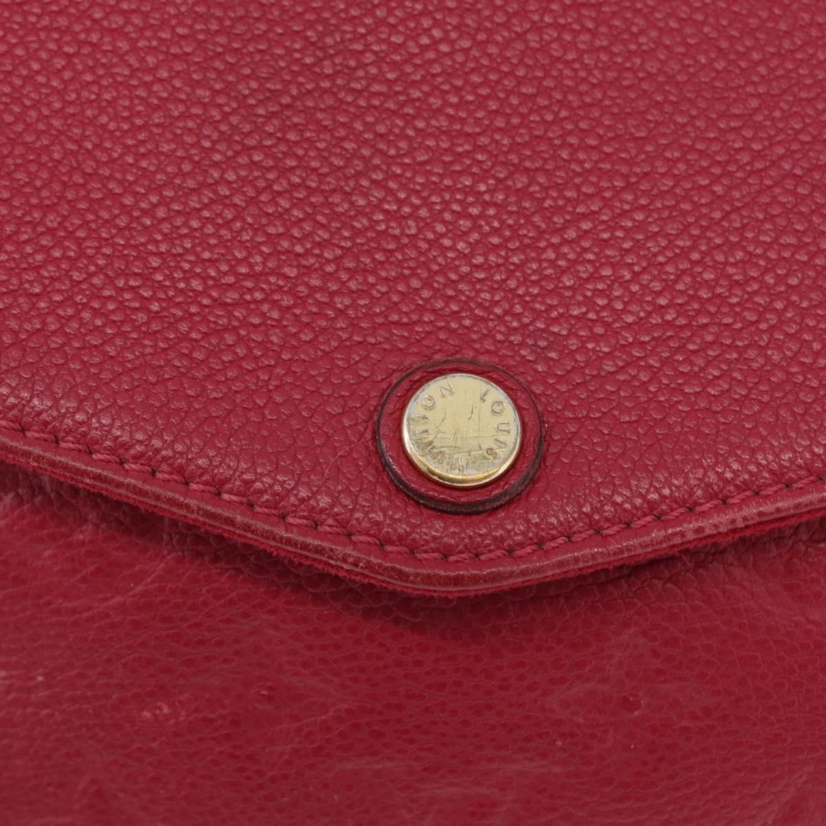 Louis Vuitton Twice Handbag Monogram Empreinte Leather Burgundy Leather Shoulder Bag Bag (Pre-Owned)
