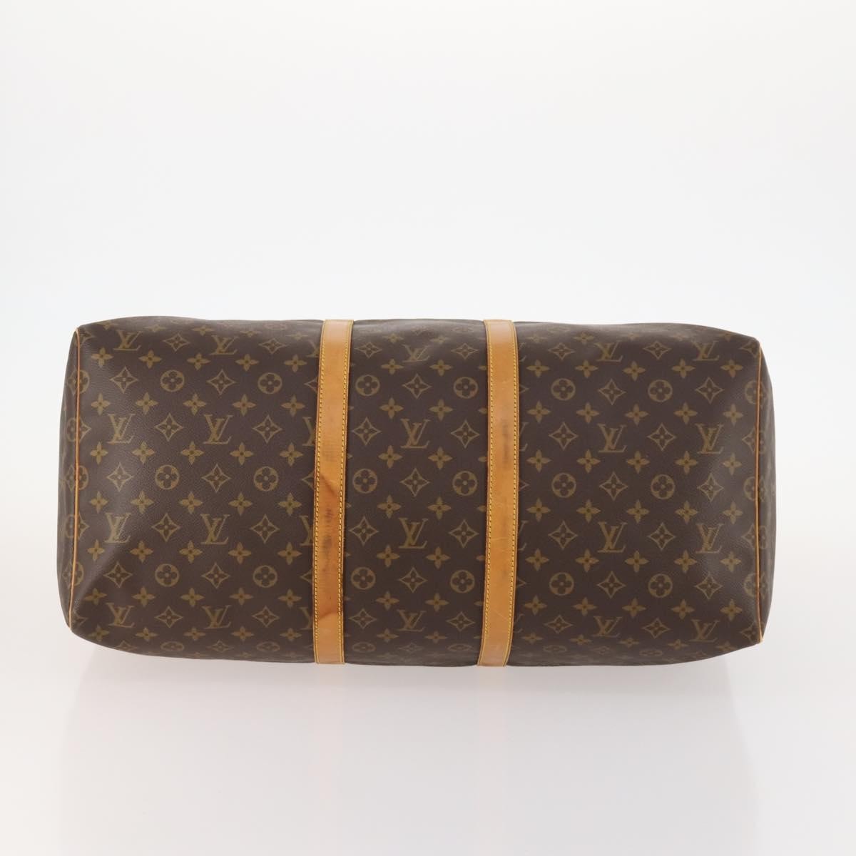 Louis Vuitton Keepall Bag Monogram Canvas Brown Canvas Travel Bag Bag (Pre-Owned)