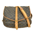 Louis Vuitton Saumur Handbag Monogram Canvas Brown Canvas Shoulder Bag Bag (Pre-Owned)