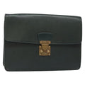 Louis Vuitton Kourad Pouch Taiga Green Leather Clutche & Pouche Bag (Pre-Owned)