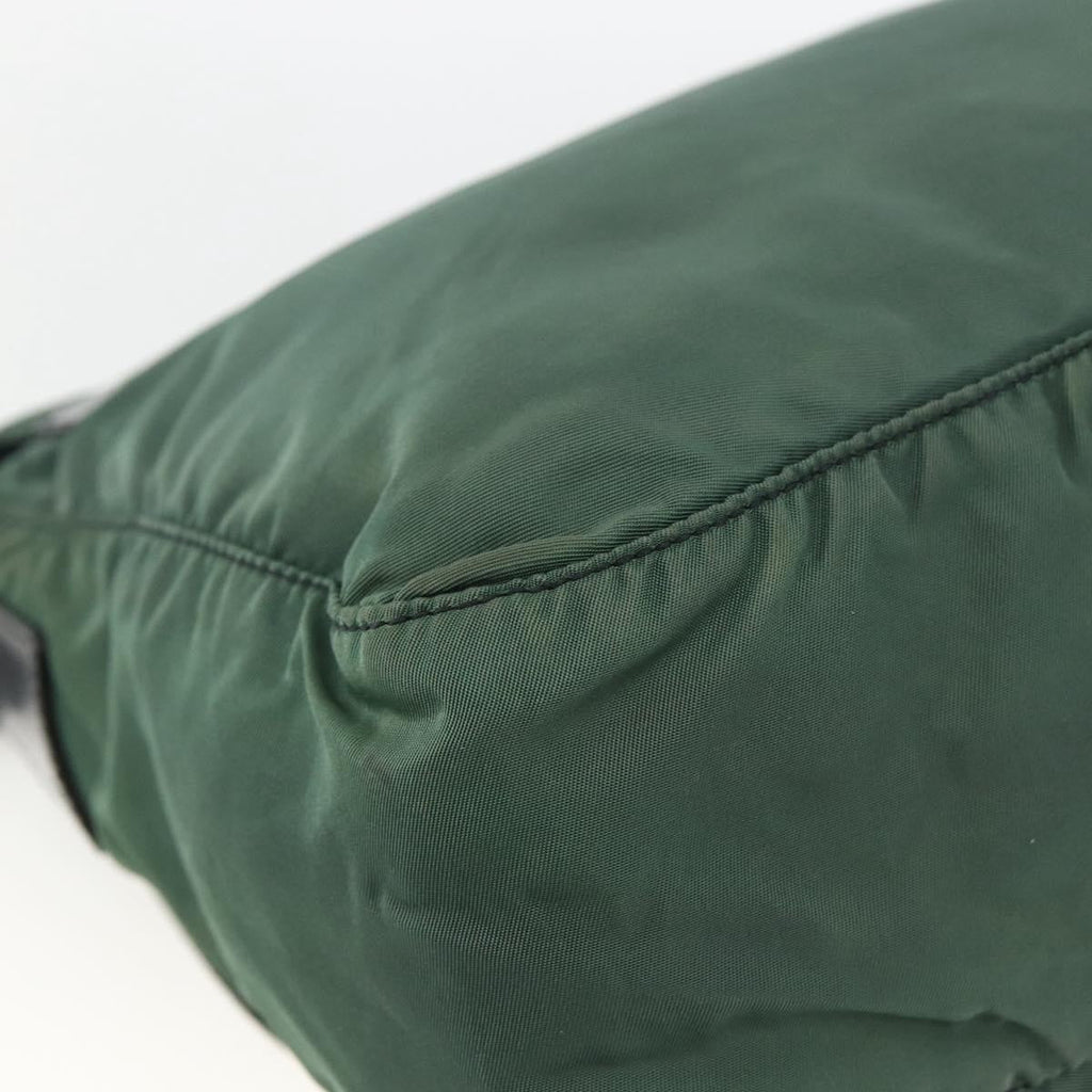Prada Buckle Messenger Bag Tessuto Green Nylon Shoulder Bag Bag (Pre-Owned)