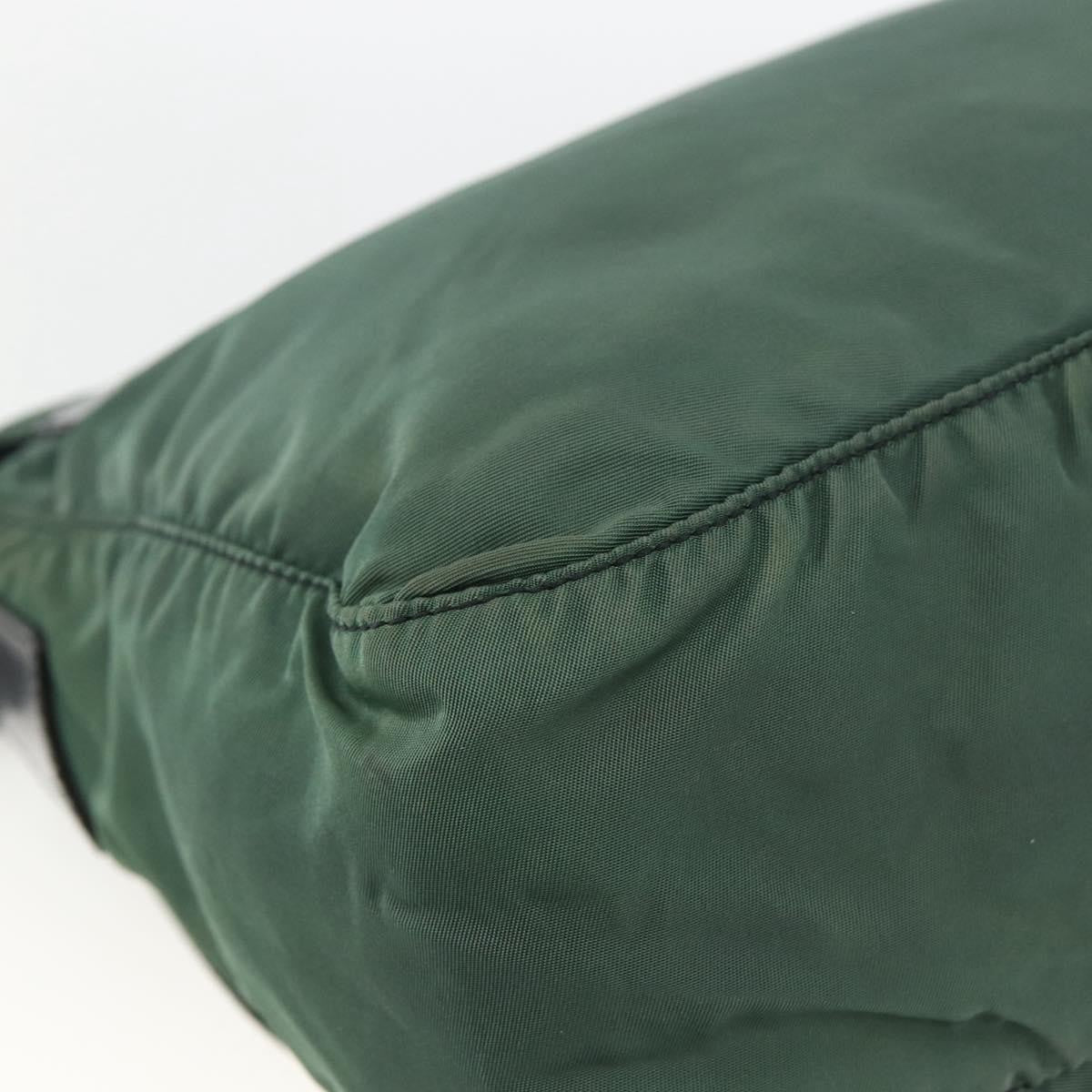 Prada Buckle Messenger Bag Tessuto Green Nylon Shoulder Bag Bag (Pre-Owned)