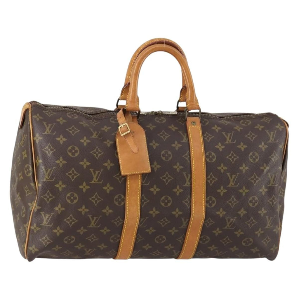 Louis Vuitton Keepall Bag Monogram Canvas Brown Canvas Travel Bag Bag (Pre-Owned)