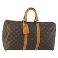 Louis Vuitton Keepall Bag Monogram Canvas Brown Canvas Travel Bag Bag (Pre-Owned)