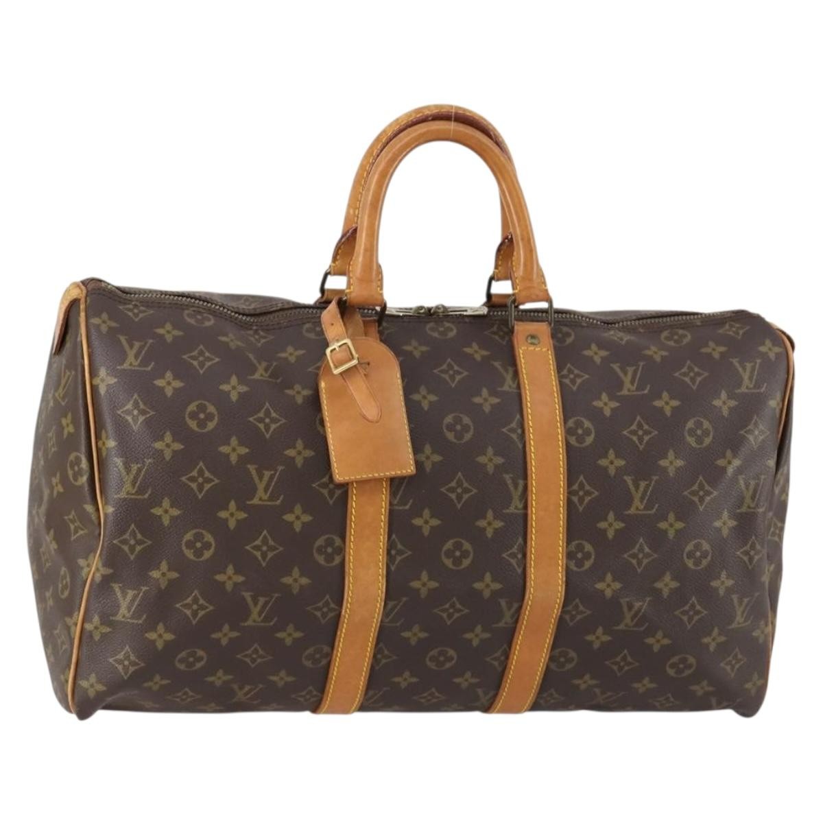 Louis Vuitton Keepall Bag Monogram Canvas Brown Canvas Travel Bag Bag (Pre-Owned)