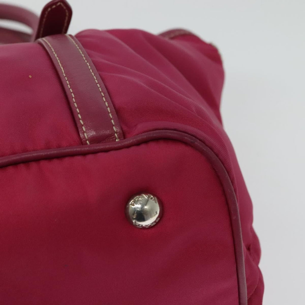 Prada Convertible Belted Hobo Tessuto With Leather Pink Nylon Tote Bag Bag (Pre-Owned)