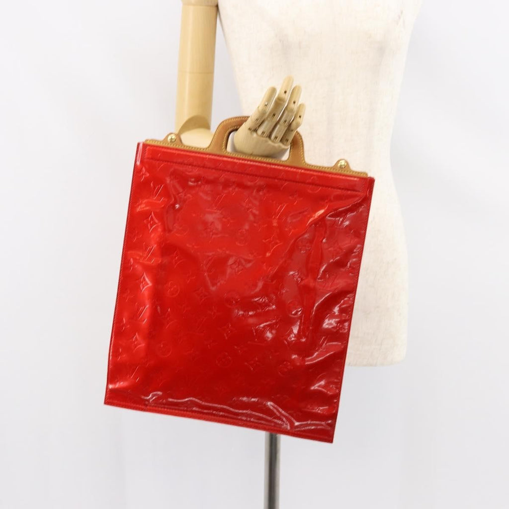 Louis Vuitton Stanton Handbag Monogram Vernis Red Patent_Leather Tote Bag Bag (Pre-Owned)