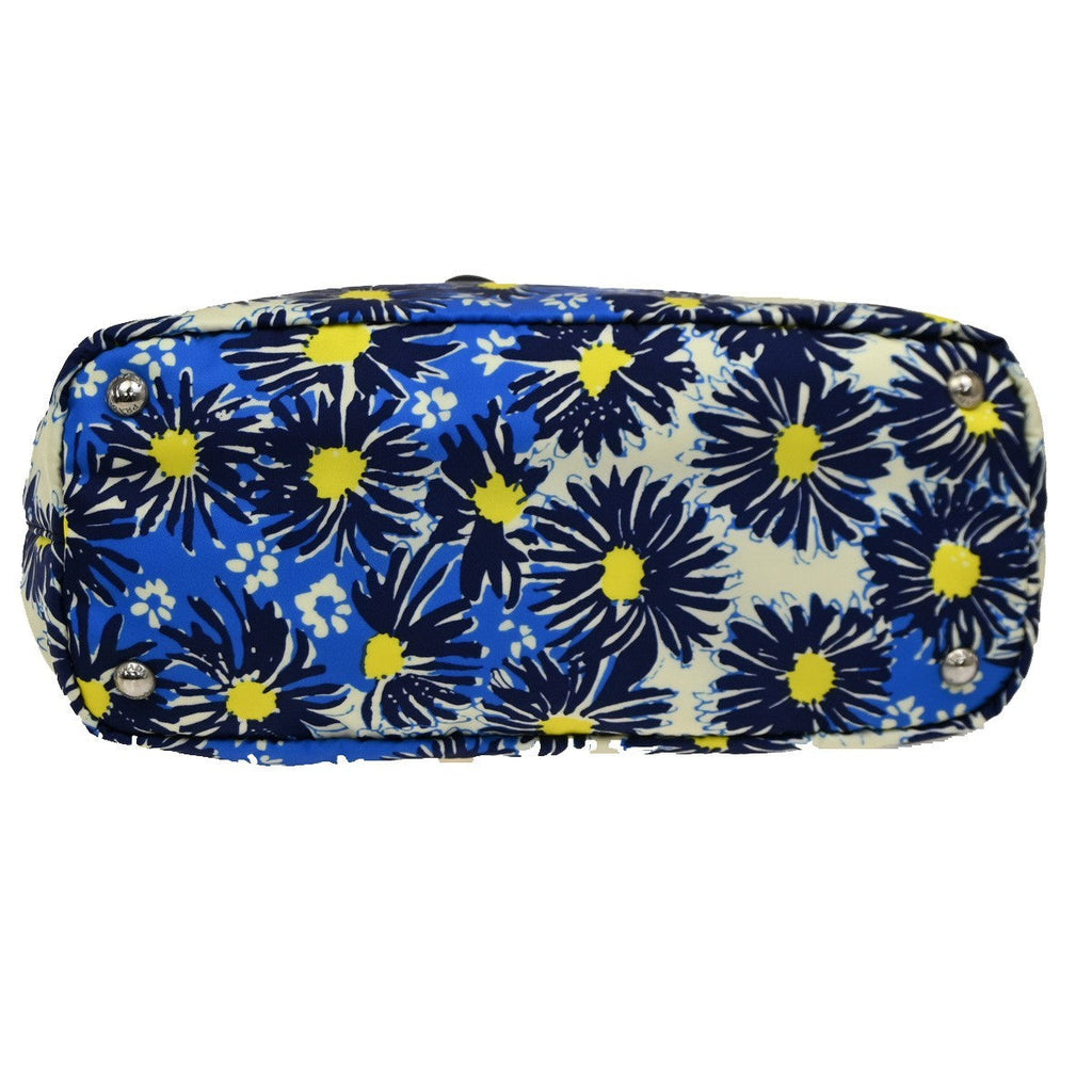 Prada Convertible Zip Tote Printed Tessuto Blue Nylon Shoulder Bag Bag (Pre-Owned)
