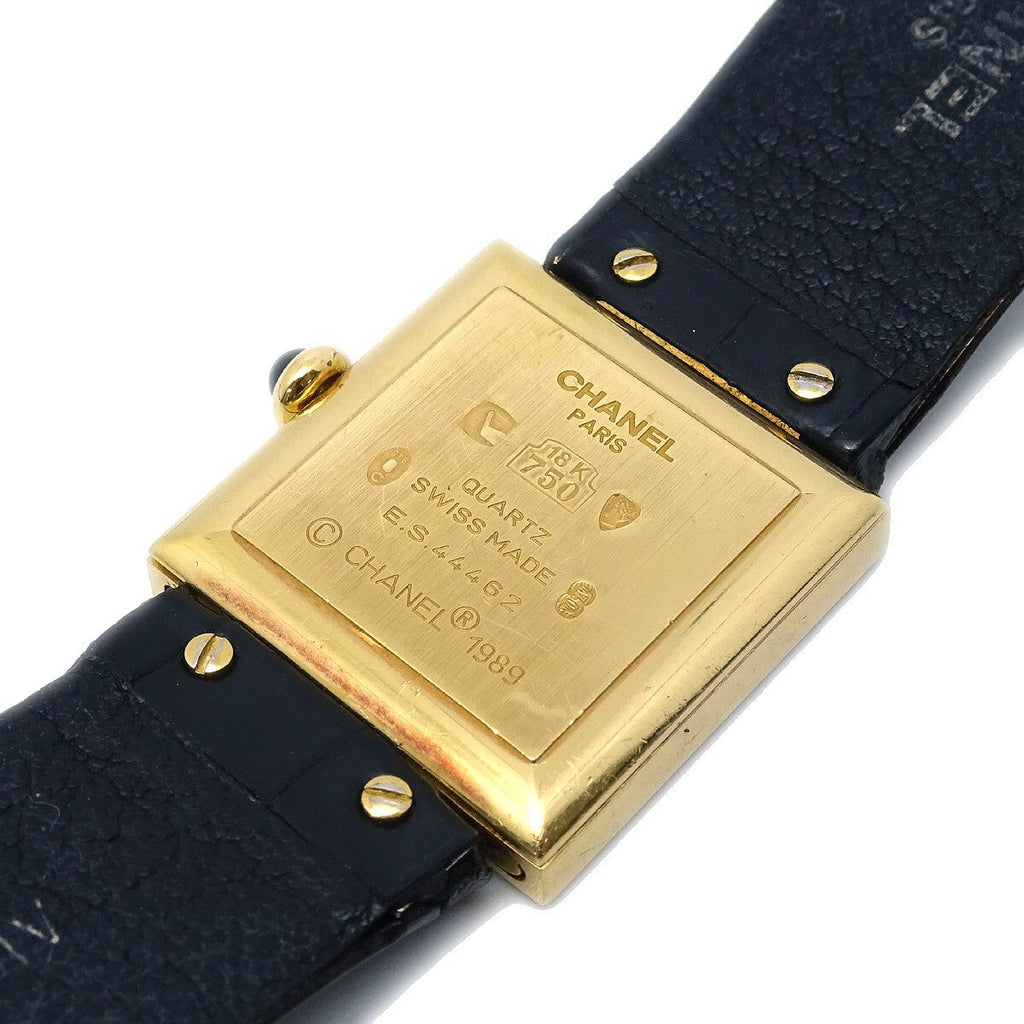Chanel Mademoiselle Quartz Watch Yellow Gold With Diamond Bezel Watch (Pre-Owned)