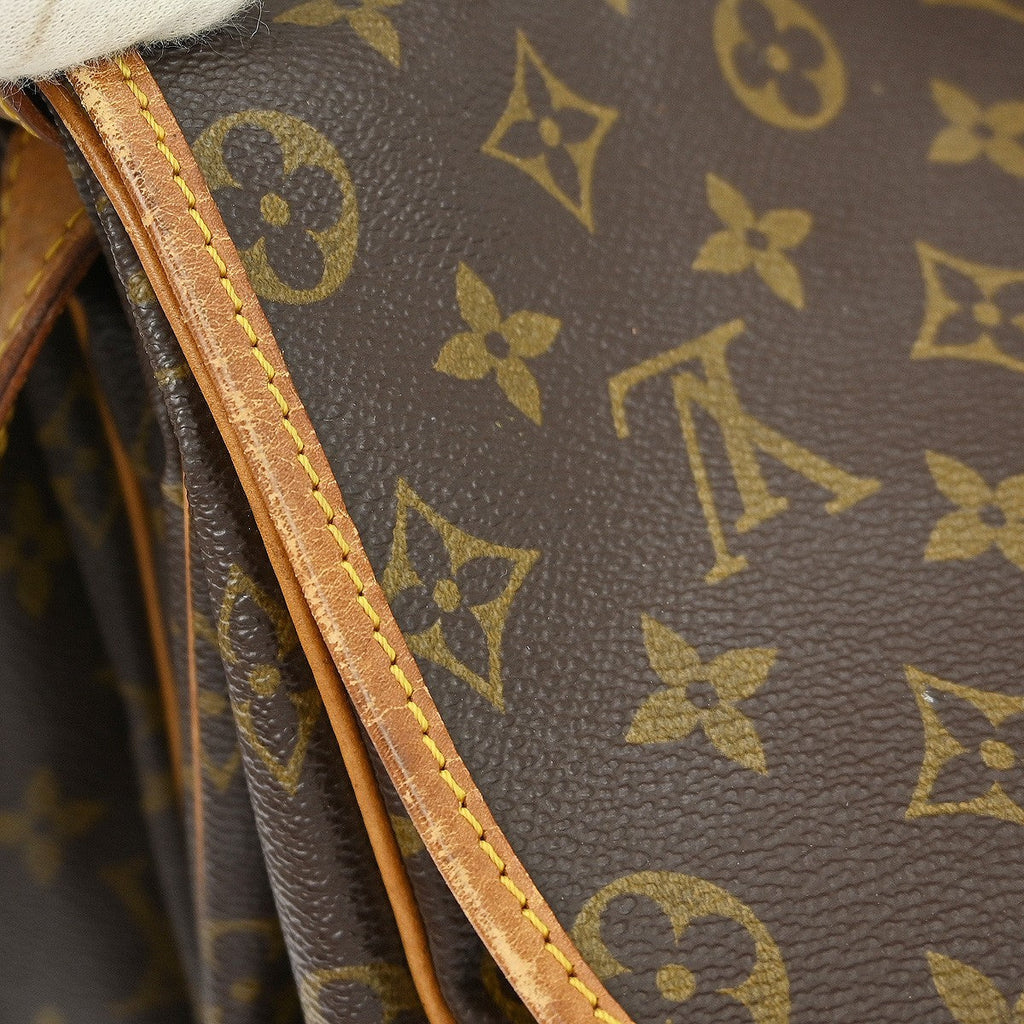 Louis Vuitton Saumur Handbag Monogram Canvas Brown Canvas Shoulder Bag Bag (Pre-Owned)