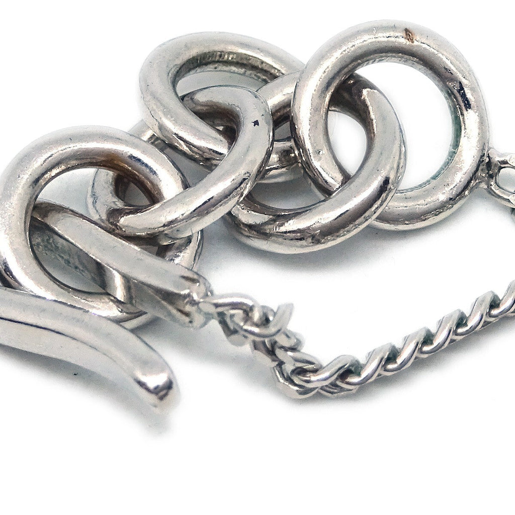 Chanel Vintage Cc Pendent Necklace Plated Metal Silver Silver_Plated Necklace Jewelry (Pre-Owned)