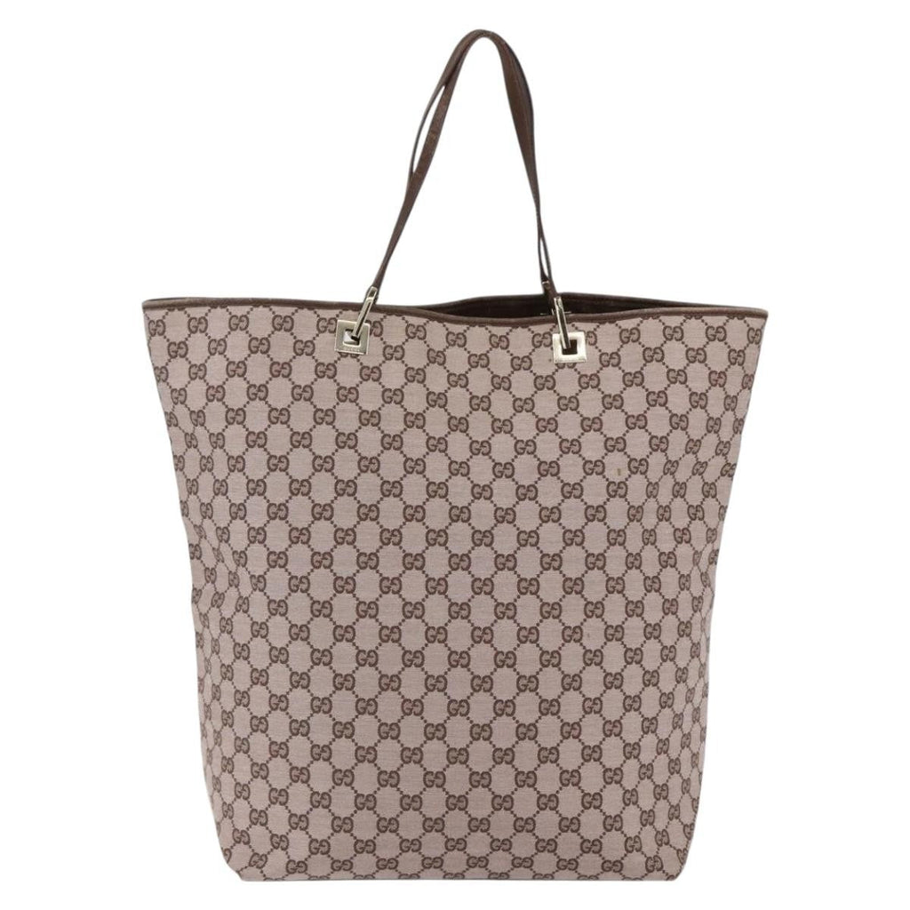 Gucci Vintage Bucket Shopping Tote Gg Canvas Pink Canvas Tote Bag Bag (Pre-Owned)