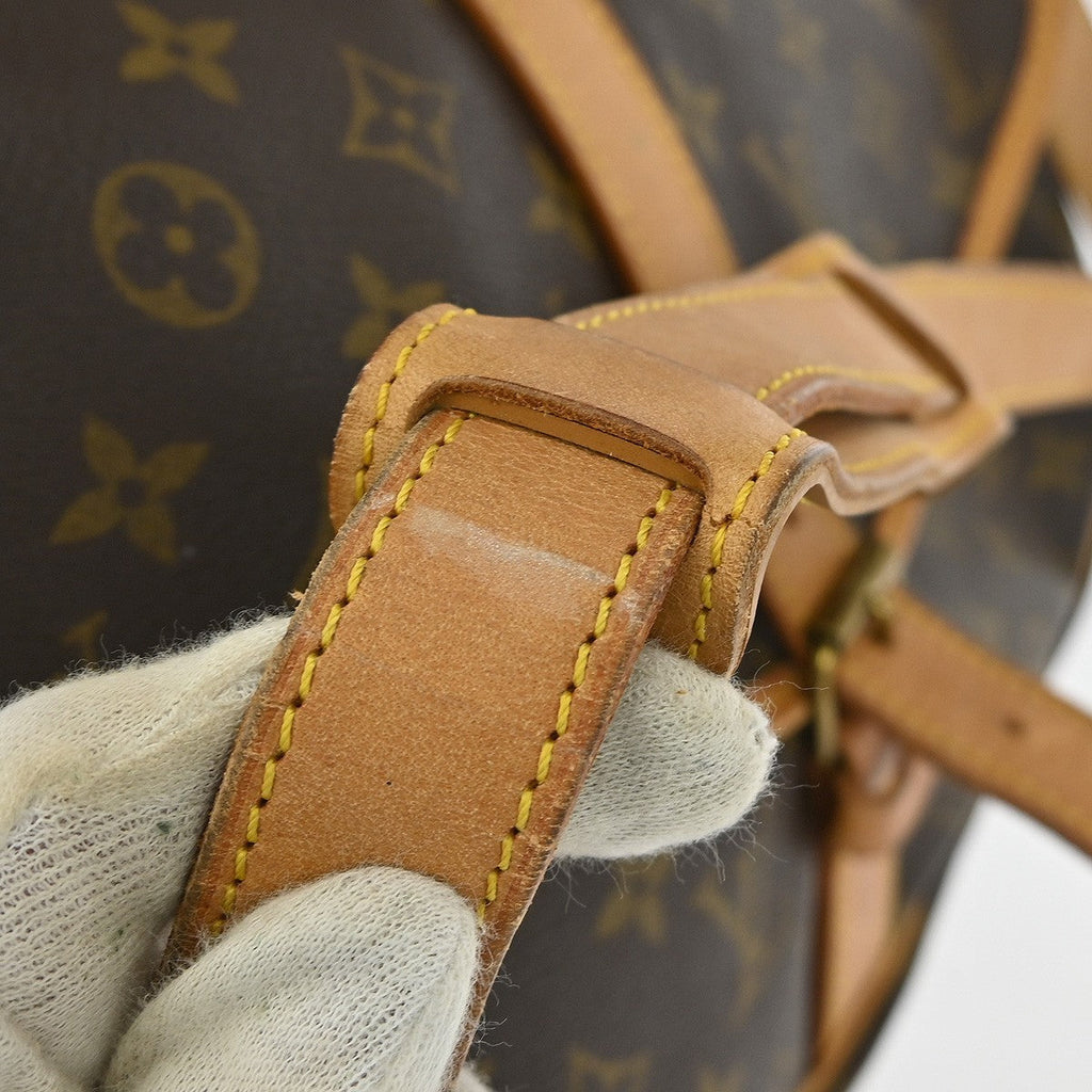 Louis Vuitton Saumur Handbag Monogram Canvas Brown Canvas Shoulder Bag Bag (Pre-Owned)