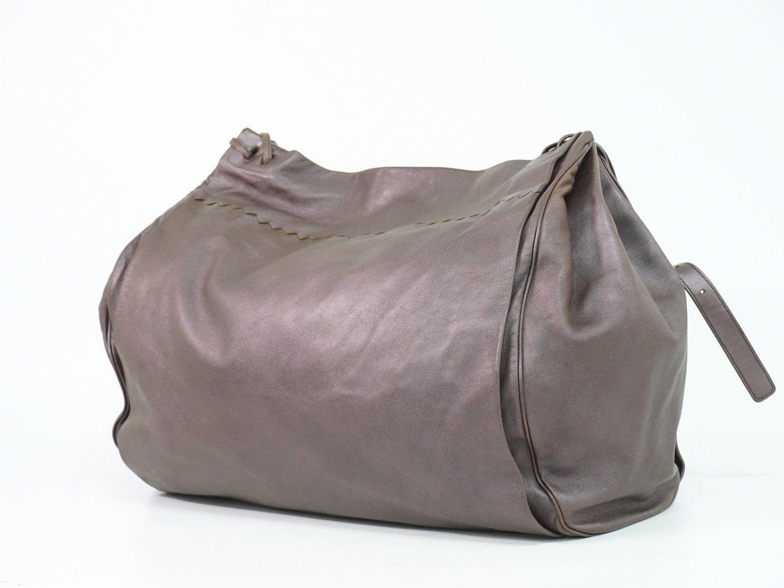 Bottega Veneta Intrecciato Shoulder Bag Leather Brown Leather Shoulder Bag Bag (Pre-Owned)