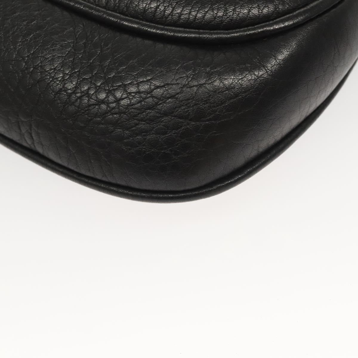 Prada Vintage Chain Flap Shoulder Bag Leather Black Leather Shoulder Bag Bag (Pre-Owned)