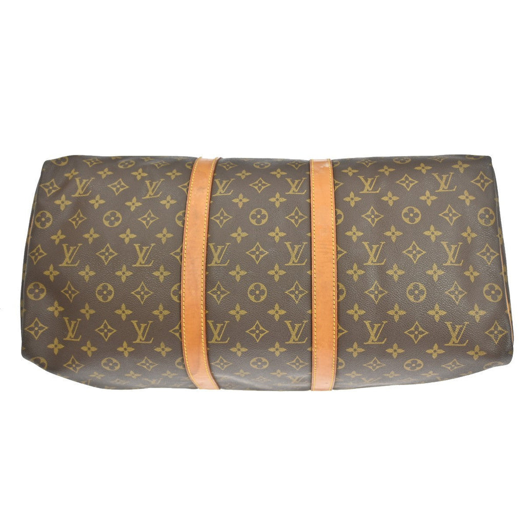 Louis Vuitton Keepall Bag Monogram Canvas Brown Canvas Travel Bag Bag (Pre-Owned)