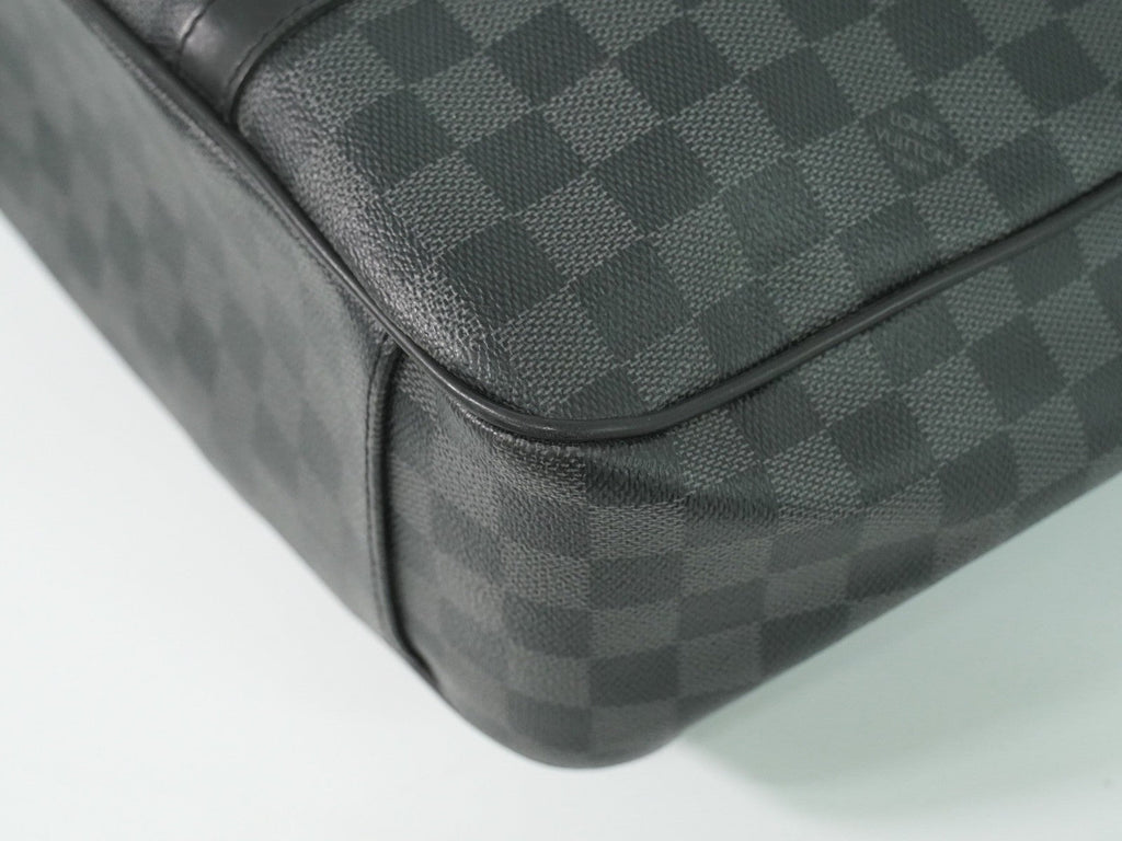 Louis Vuitton Tadao Handbag Damier Graphite Black Canvas Tote Bag Bag (Pre-Owned)