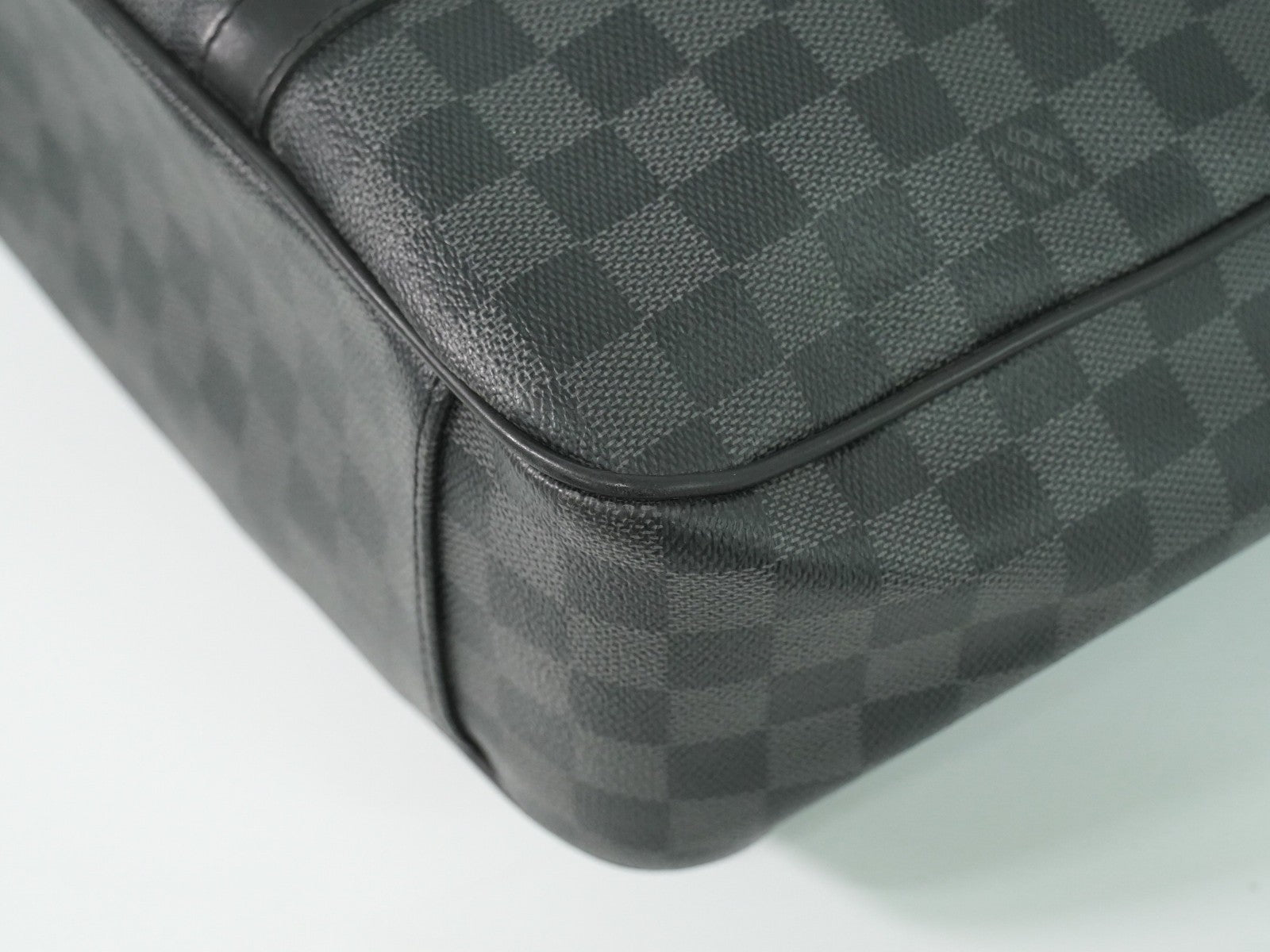 Louis Vuitton Tadao Handbag Damier Graphite Black Canvas Tote Bag Bag (Pre-Owned)