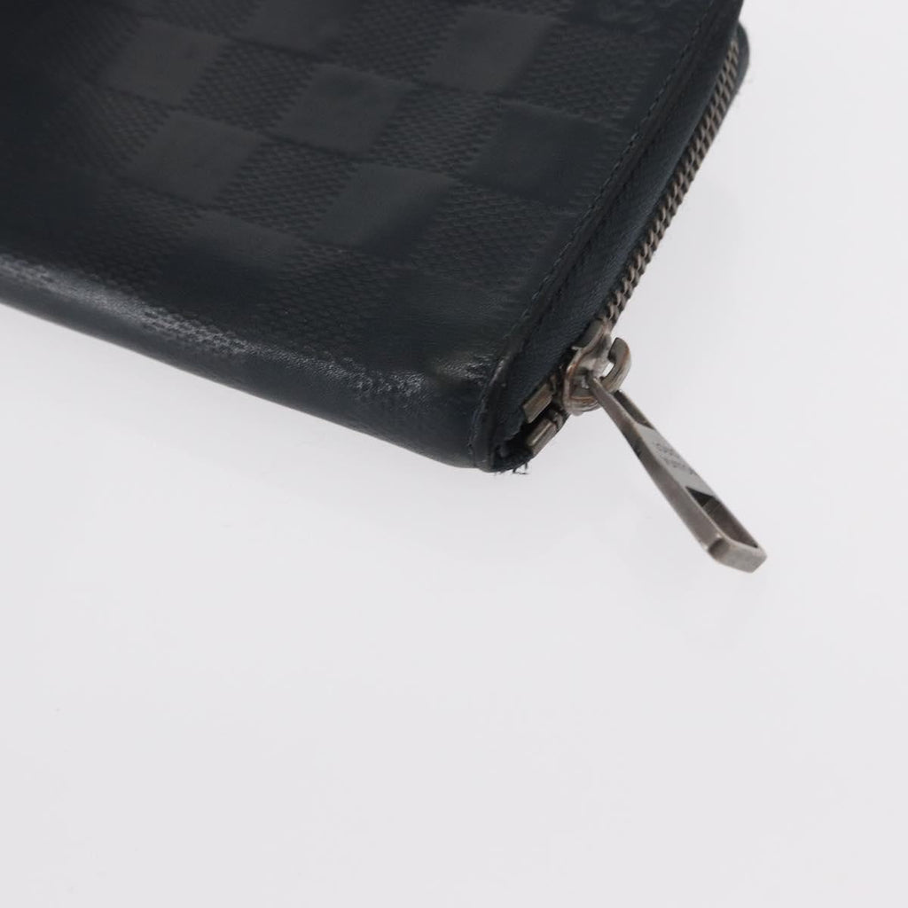 Louis Vuitton Zippy Wallet Vertical Damier Infini Leather Navy Leather Wallets Accessory (Pre-Owned)