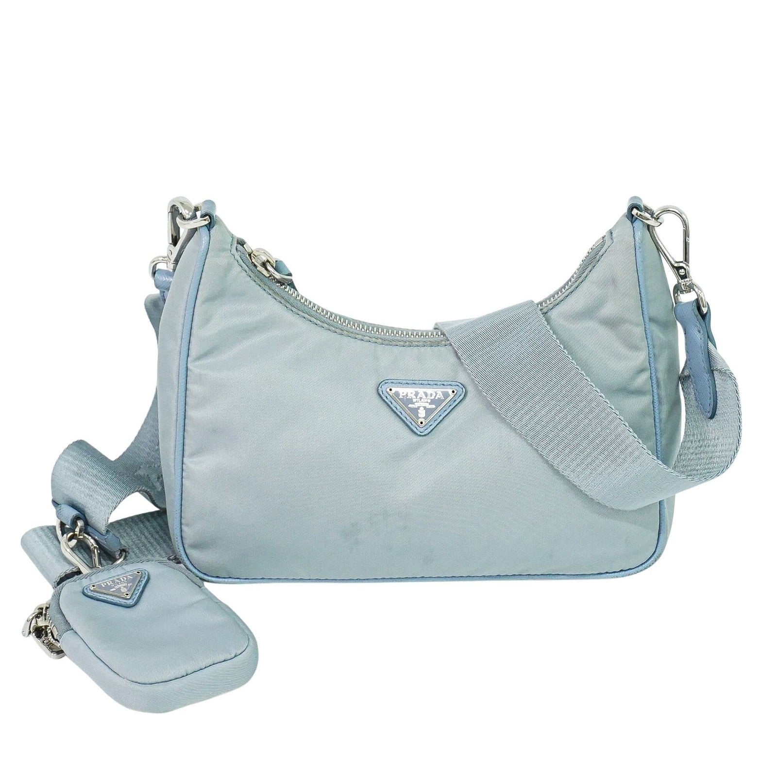 Prada Re-Edition 2005 Shoulder Bag Tessuto Blue Nylon Shoulder Bag Bag (Pre-Owned)
