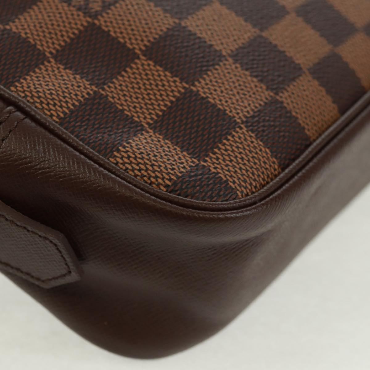 Louis Vuitton Trousse Toilette Damier Canvas Brown Canvas Clutche & Pouche Bag (Pre-Owned)