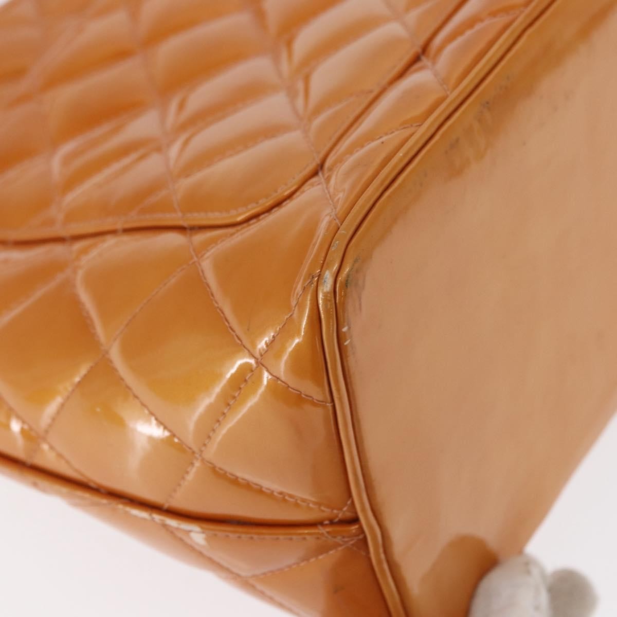 Chanel Medallion Tote Quilted Patent Beige Patent_Leather Tote Bag Bag (Pre-Owned)
