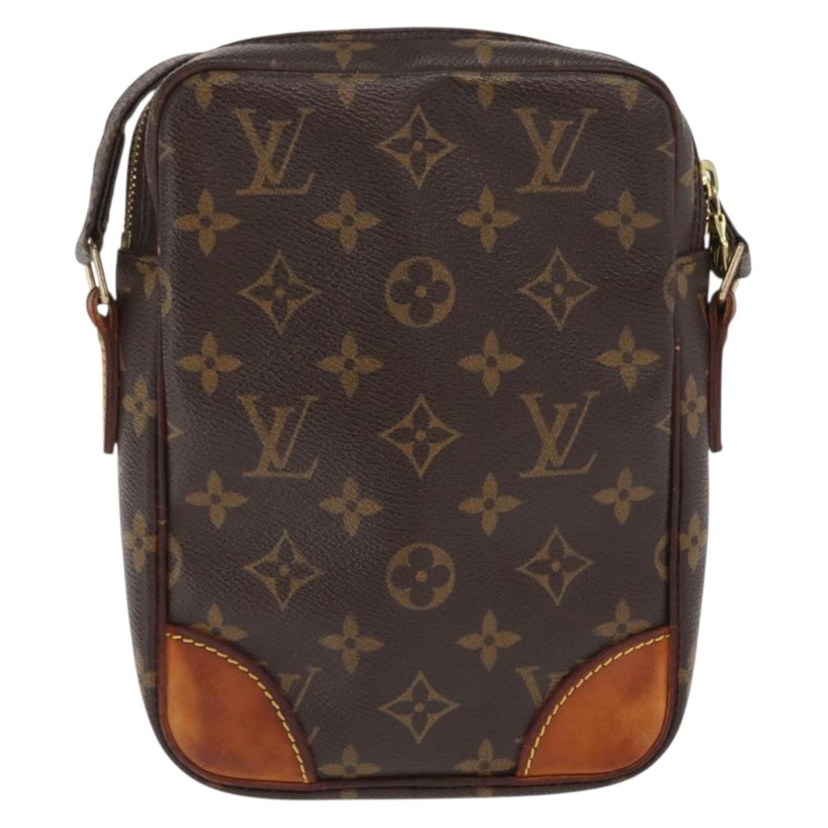 Louis Vuitton Danube Handbag Monogram Canvas Brown Canvas Shoulder Bag Bag (Pre-Owned)