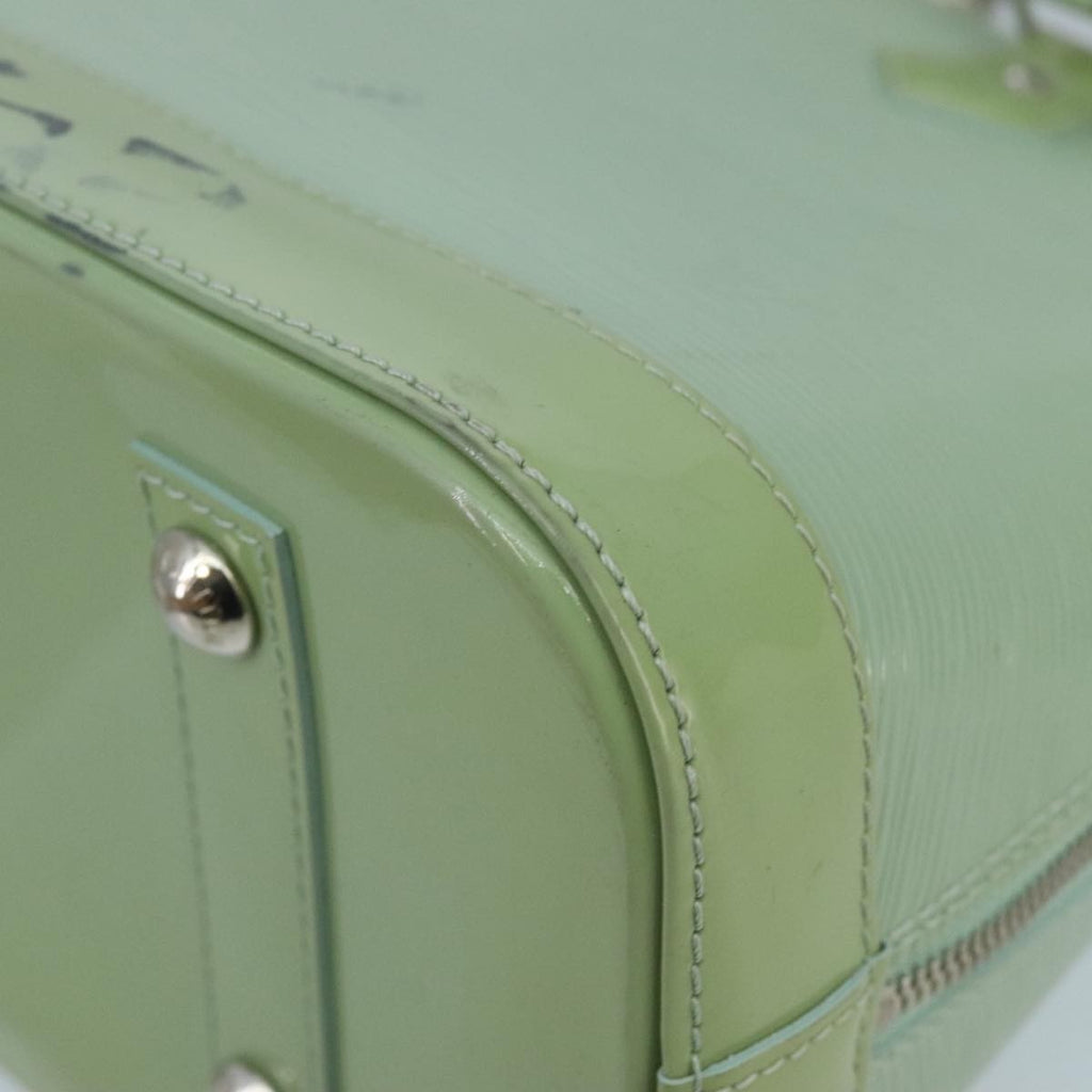 Louis Vuitton Alma Handbag Electric Epi Leather Green Patent_Leather Handbag (Pre-Owned)