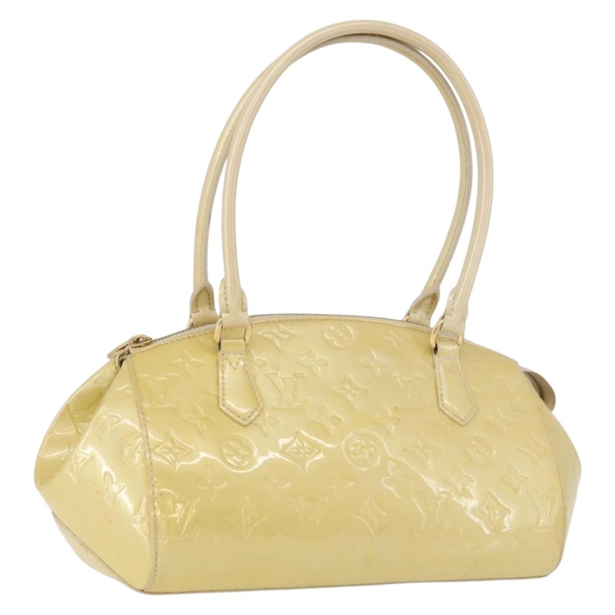 Louis Vuitton Sherwood Handbag Monogram Vernis Yellow Patent_Leather Handbag (Pre-Owned)