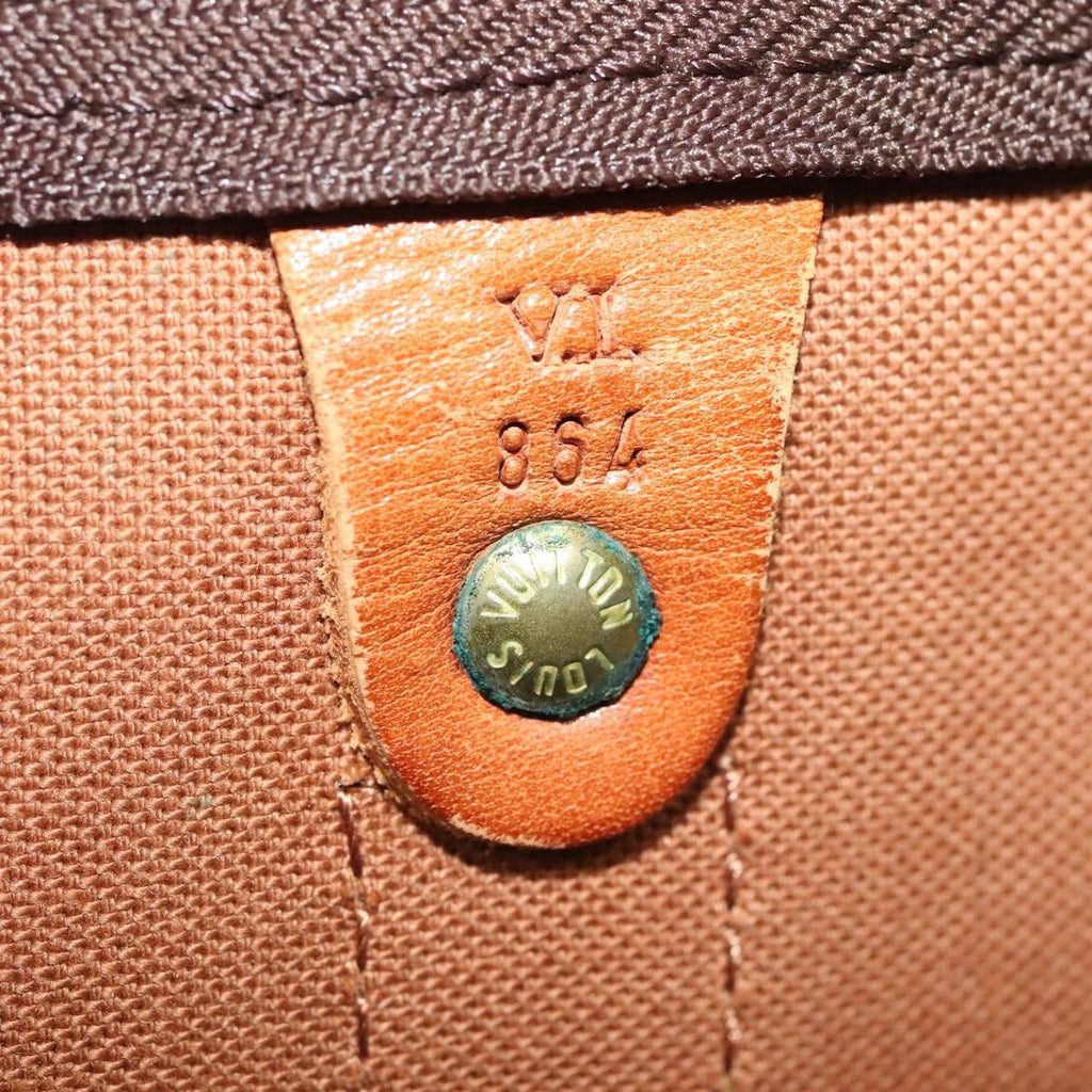 Louis Vuitton Keepall Bag Monogram Canvas Brown Canvas Travel Bag Bag (Pre-Owned)