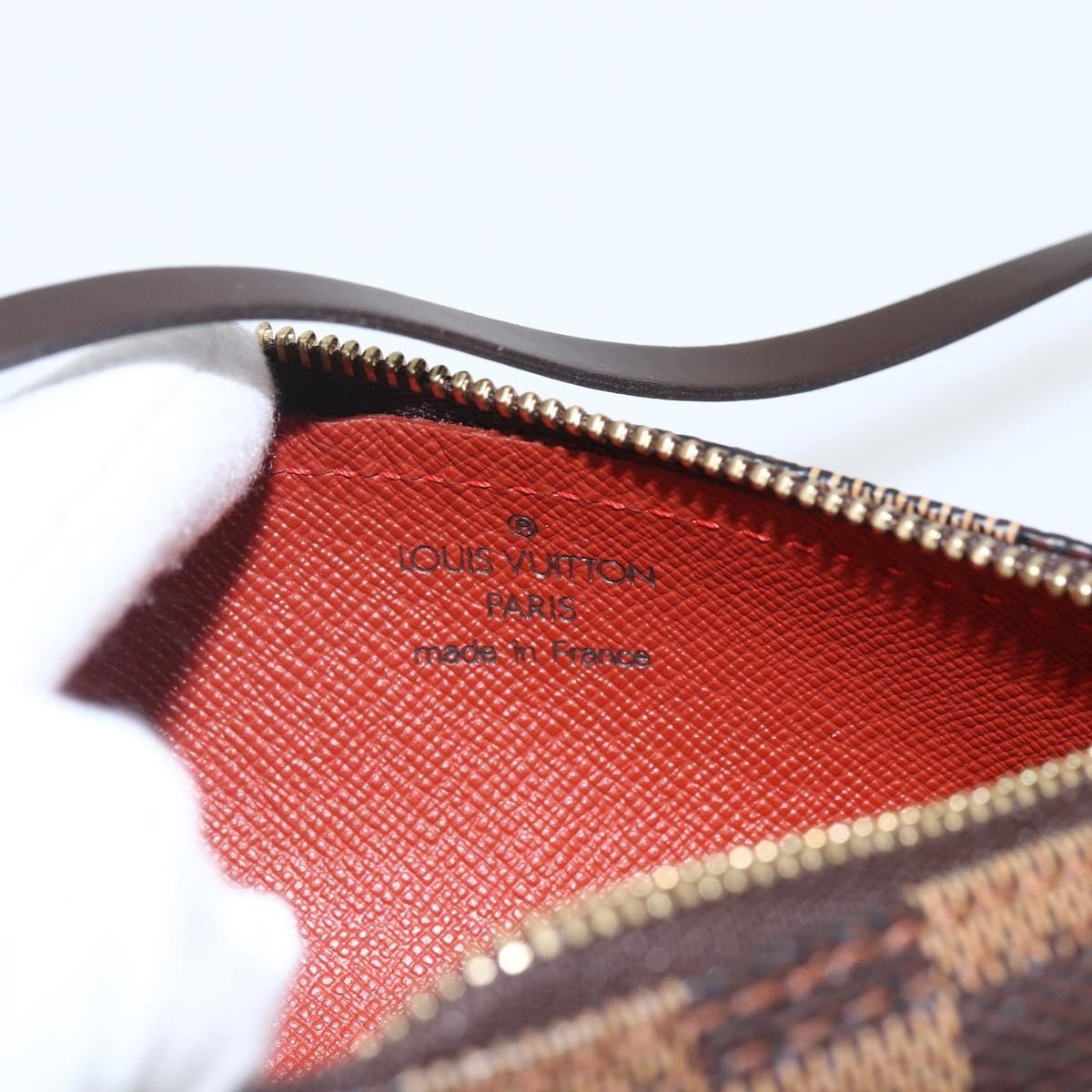 Louis Vuitton Papillon Pochette Damier Brown Canvas Clutche & Pouche Bag (Pre-Owned)