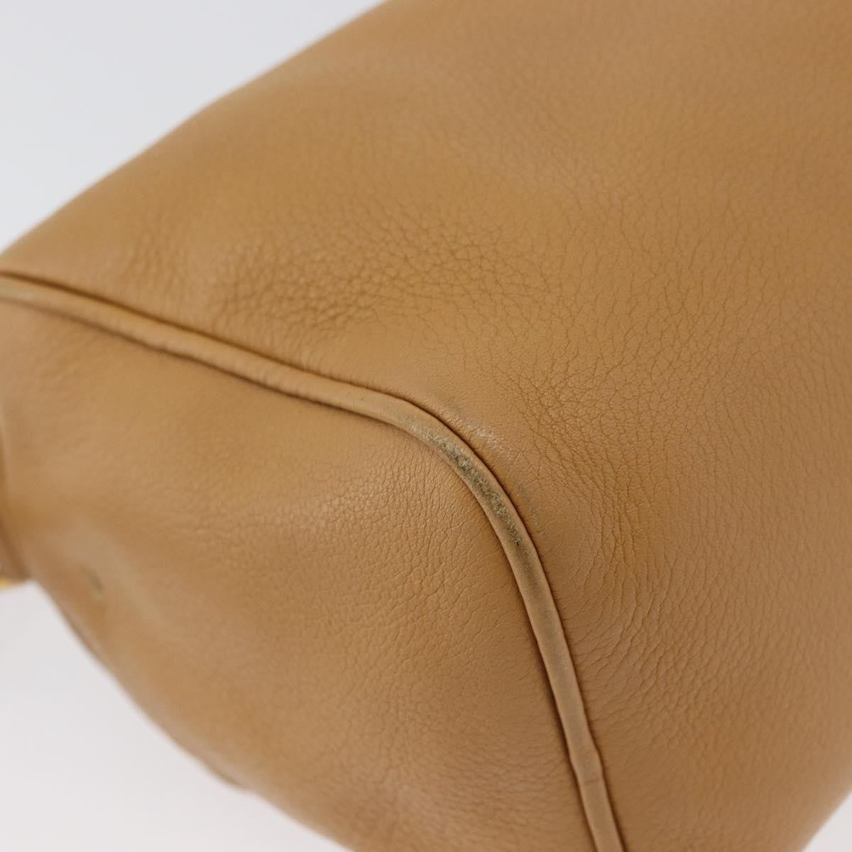 Prada Vintage Shoulder Bag Leather Brown Leather Shoulder Bag Bag (Pre-Owned)