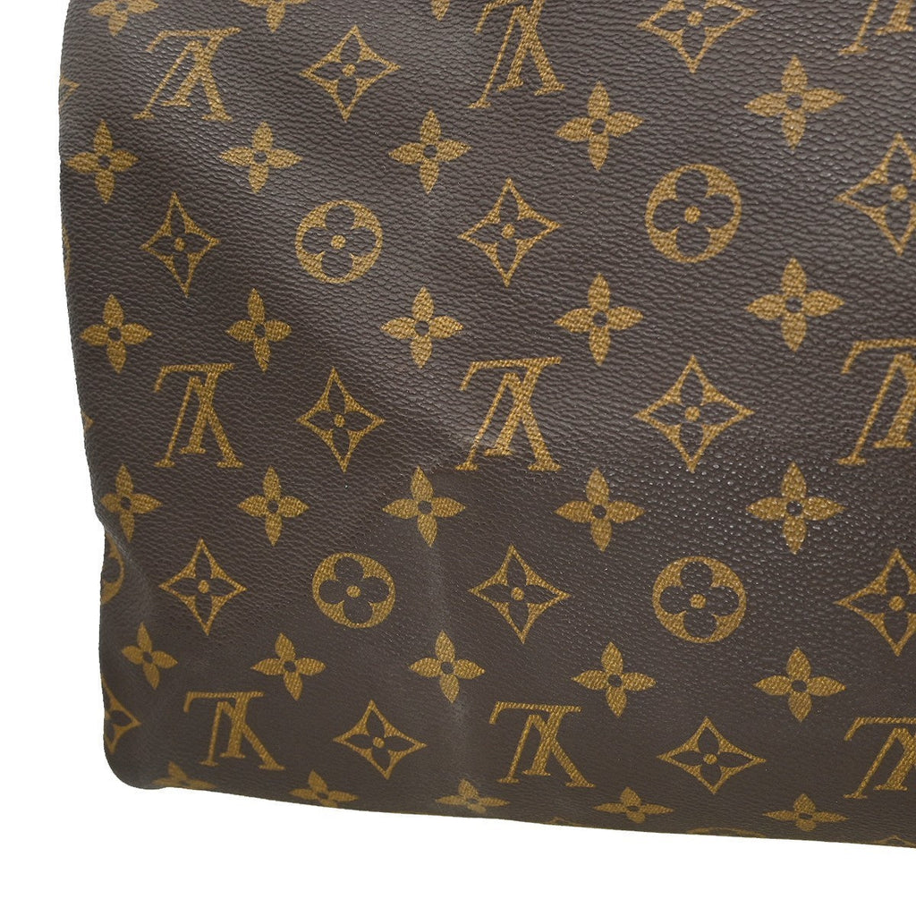 Louis Vuitton Speedy Handbag Monogram Canvas Brown Canvas,Leather Handbag (Pre-Owned)